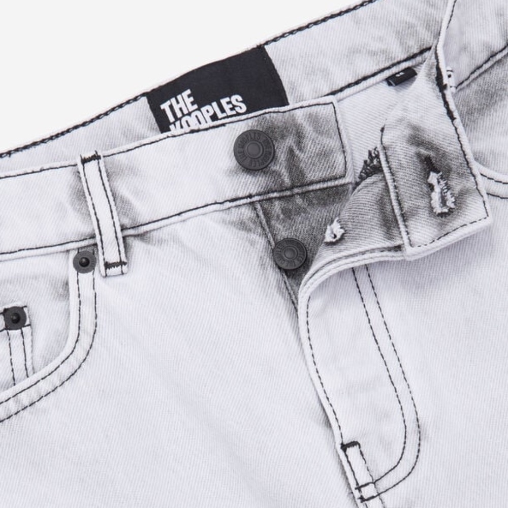 NWT | The Kooples | Straight Bleached Jeans Button Fly